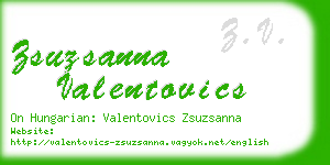 zsuzsanna valentovics business card